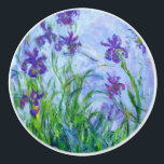 Bouton De Porte En Céramique Claude Monet "Iris mauves"<br><div class="desc">Iris Mauves</div>