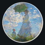 Bouton De Porte En Céramique Claude Monet - La Promenade, Femme avec un Parasol<br><div class="desc">La Promenade,  Femme avec un Parasol / Madame Monet et son fils / La Promenade / La Femme a l'ombrelle - Claude Monet,  1875</div>