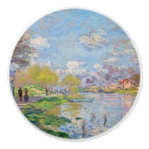 Bouton De Porte En Céramique Claude Monet - Le Printemps au bord de la Seine