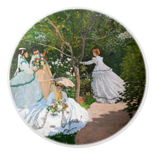 Bouton De Porte En Céramique Claude Monet - Les femmes dans le jardin