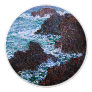 Bouton De Porte En Céramique Claude Monet - Les Rochers à Belle-Ile, Côte sauva