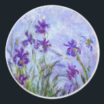 Bouton De Porte En Céramique Claude Monet - Lilac Irises / Iris Mauves<br><div class="desc">Lilac Irises / Iris Mauves - Claude Monet,  1914-1917</div>