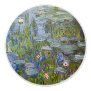 Bouton De Porte En Céramique Claude Monet Nymphéas 1915 Art Impressionniste
