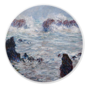 Bouton De Porte En Céramique Claude Monet - Tempête au large de la côte de Bell