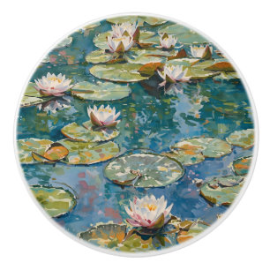 Bouton De Porte En Céramique Claude Monet Water Lilies 1916 Fine Art