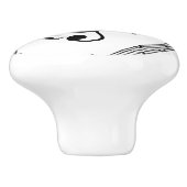 Bouton De Porte En Céramique Climactic G Clef (Côté)