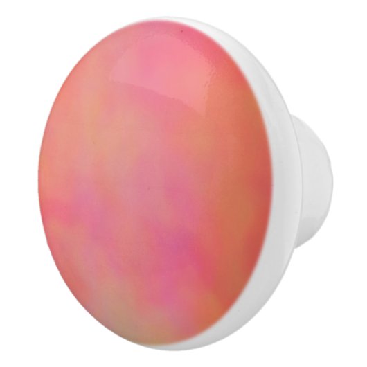 Bouton De Porte En Céramique Cloud à marbre rose et orange abstrait (Droite)