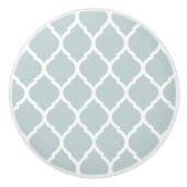 Bouton De Porte En Céramique Cloud Blue Maroc Quatrefoil (Devant)