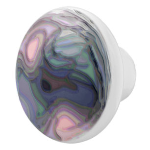 Bouton De Porte En Céramique Cloud rose et bleu