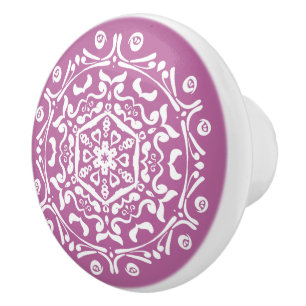 Bouton De Porte En Céramique Clover Mandala