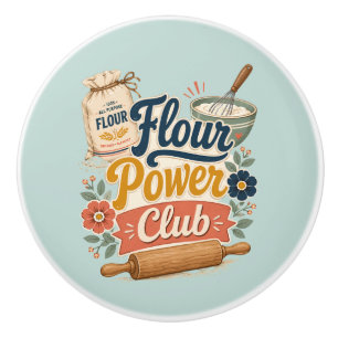 Bouton De Porte En Céramique Club de Boulangerie Flour Power Cottage
