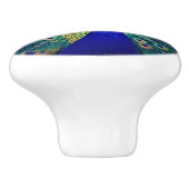 Bouton De Porte En Céramique Cobalt Blue Peacock (Côté)