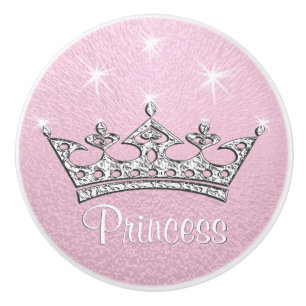 Bouton De Porte En Céramique Coblès rose sur mesure Princess pour meubles, armo