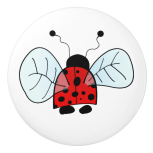 Bouton De Porte En Céramique Coccinelle
