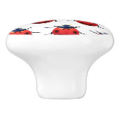 Bouton De Porte En Céramique Coccinelles (Côté)