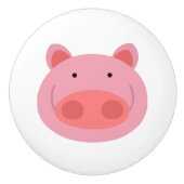 Bouton De Porte En Céramique Cochon (Devant)