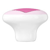 Bouton De Porte En Céramique Coeur d'amour rose (Côté)