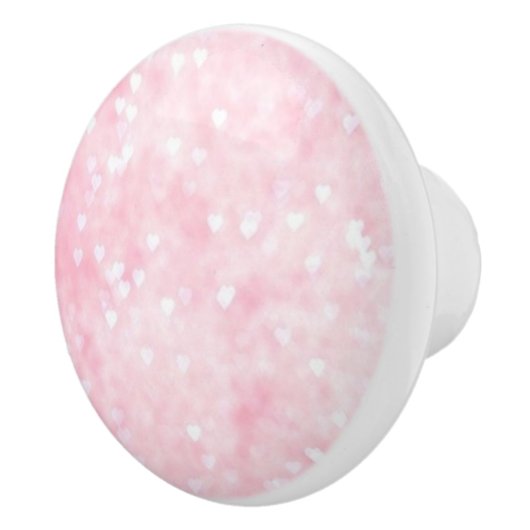 Bouton De Porte En Céramique Coeurs Ceramic Knob (Droite)