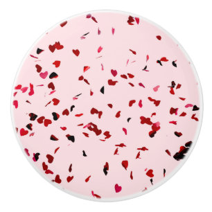 Bouton De Porte En Céramique Coeurs D'Amour