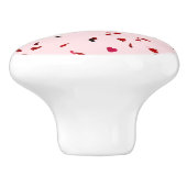 Bouton De Porte En Céramique Coeurs D'Amour (Côté)