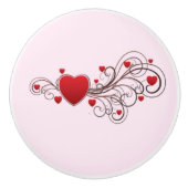 Bouton De Porte En Céramique Coeurs défilés kash003 (Devant)