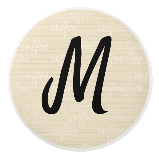 Bouton De Porte En Céramique Coffee Custom Ceramic Knows (Devant)