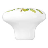 Bouton De Porte En Céramique Colibri vert gonflé par blanc (Côté)