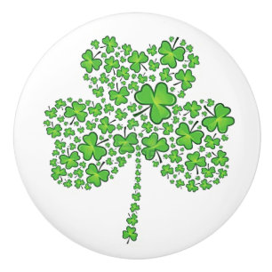 Bouton De Porte En Céramique Collage de shamrock