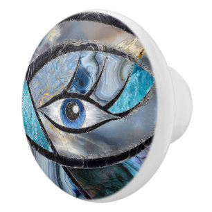 Bouton De Porte En Céramique Collage des textures minérales de l'oreille maléfi