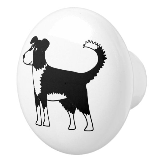 Bouton De Porte En Céramique Collie Dog (Droite)