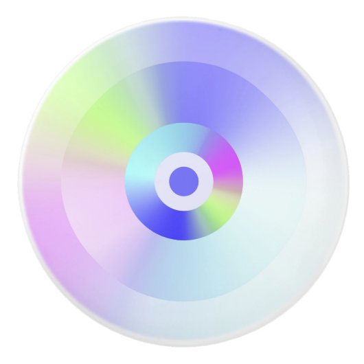 Bouton De Porte En Céramique Coloré Iridescente Rainbow Good Vibes Gradient (Devant)