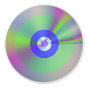 Bouton De Porte En Céramique Coloré Iridescente Rainbow Good Vibes Gradient