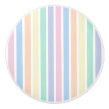 Coloré Pastel Décor rayé Knob Céramique Tirage