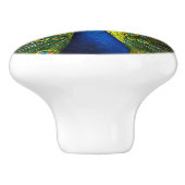 Bouton De Porte En Céramique Colorful peacock (Côté)