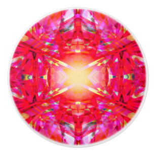 Bouton De Porte En Céramique Colourful kaleidoscope