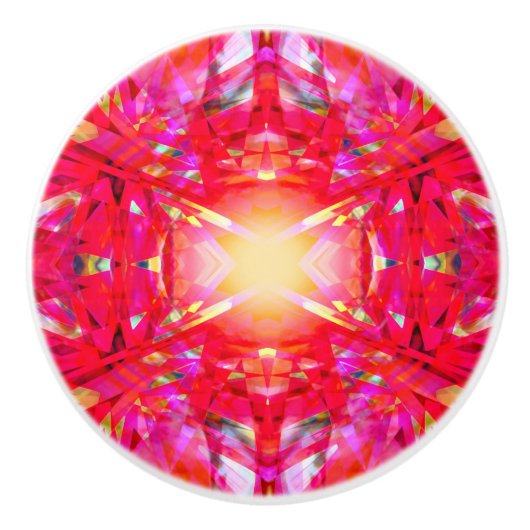 Bouton De Porte En Céramique Colourful kaleidoscope (Devant)