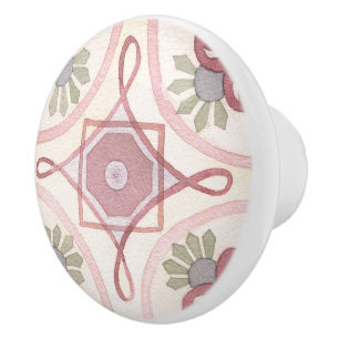 Bouton De Porte En Céramique Combinaison parfaite Aquarelle Joli cadeau floral