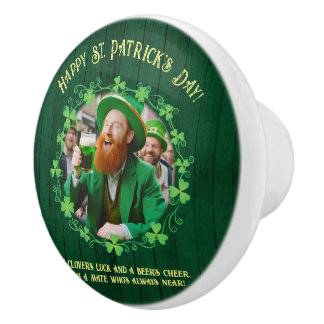 Bouton De Porte En Céramique Compagnie de la bière et du trèfle