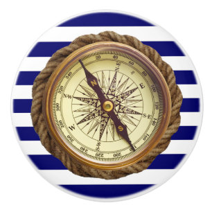 Bouton De Porte En Céramique Compass du navire ~ Appareil de navigation ~ * ~ ~