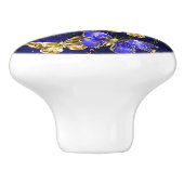 Bouton De Porte En Céramique Composition avec les papillons Sapphire (Côté)