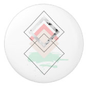 Bouton De Porte En Céramique Conception abstraite géométrique (Devant)