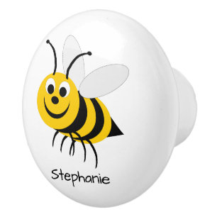 Bouton De Porte En Céramique Conception d'abeille personnalisée
