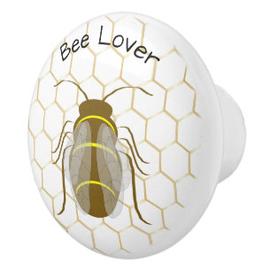 Bouton De Porte En Céramique Conception d'abeille personnalisée