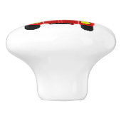 Bouton De Porte En Céramique Conception de bus rouge (Côté)