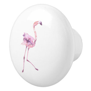 Bouton De Porte En Céramique Conception de la série de Flamants roses d'appel d