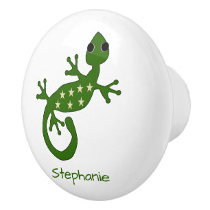 Bouton De Porte En Céramique Conception de lézard Gecko Personnalisé