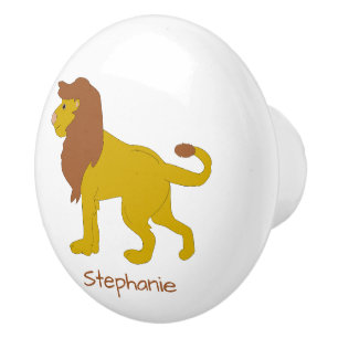Bouton De Porte En Céramique Conception de Lion Personnalisée