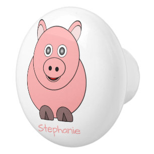 Bouton De Porte En Céramique Conception de porc personnalisée
