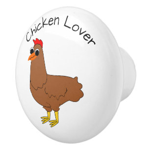 Bouton De Porte En Céramique Conception de poulet personnalisée