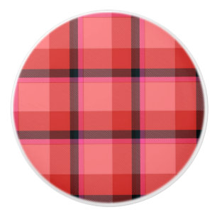 Bouton De Porte En Céramique Conception de tartan
